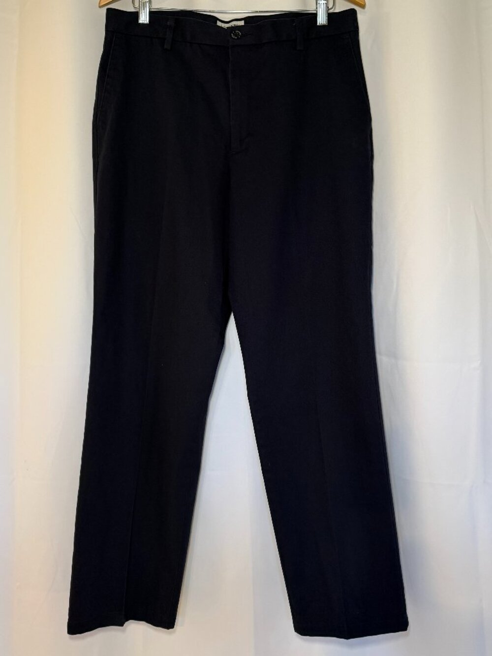 Dockers Classic Fit Trousers Mens 34x32 Navy Blue Flat Front Straight Leg EUC